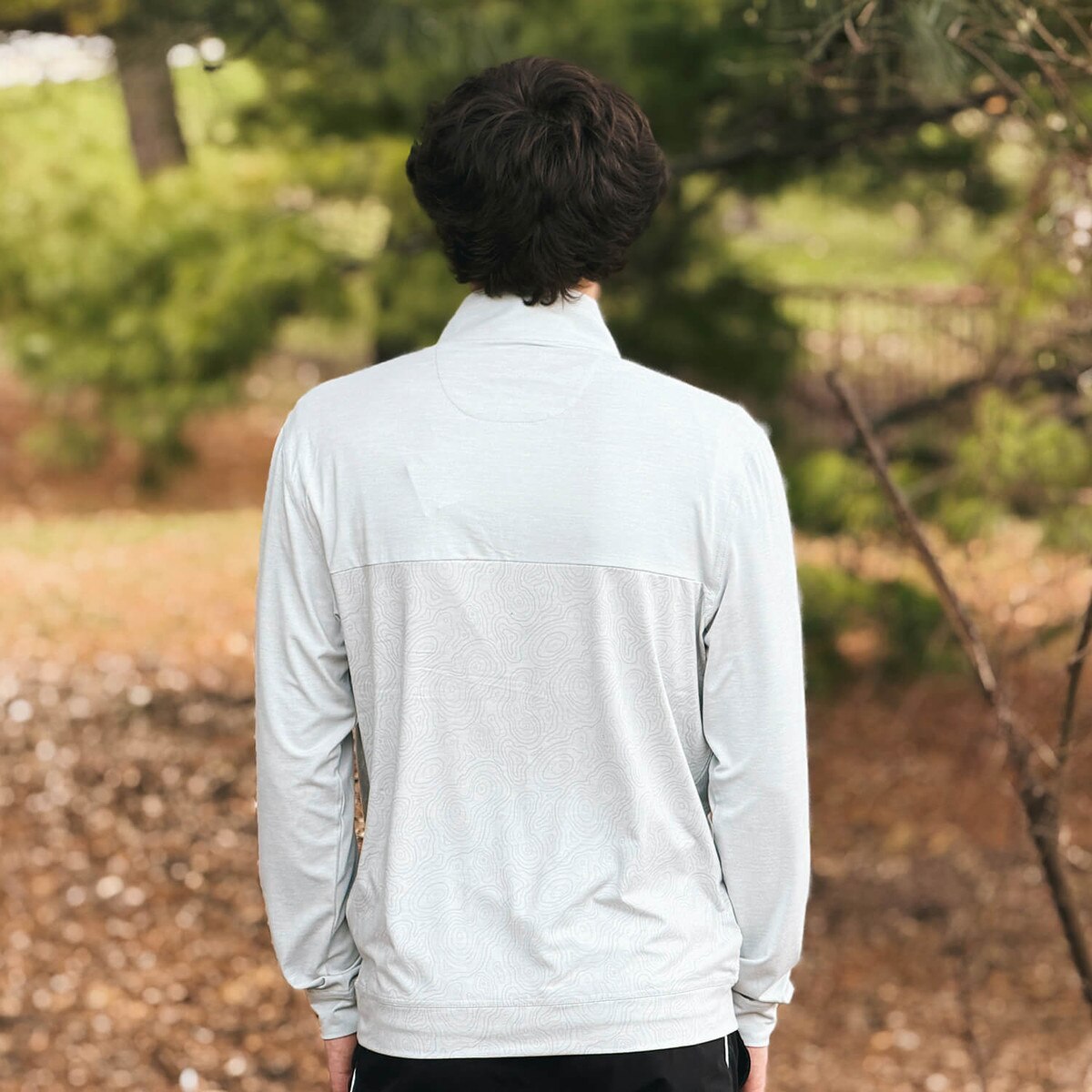 Jack and Sage I-State Gray Quarterzip back